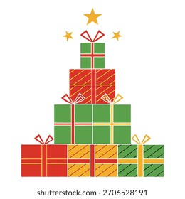Weihnachtsbaum mit Geschenkvektor