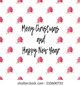 Christmas tree gingerbread pattern. Merry Christmas and Happy New Year. - stock vector