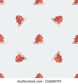 Christmas tree gingerbread pattern. - stock vector