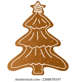 Christmas Tree Gingerbread Vector Illustration