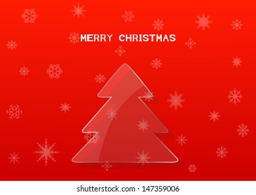 Christmas tree glass