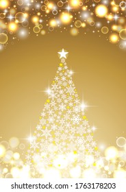 Christmas tree glitter beautiful background