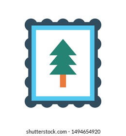 christmas tree glyph flat vector icon