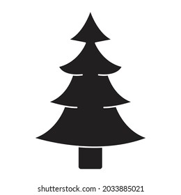 Christmas Tree Glyph Style vector icon which can easily modify or edit 