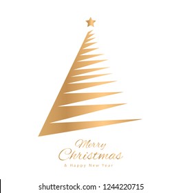 Christmas tree with gold