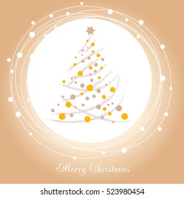 Christmas tree with gold bauble