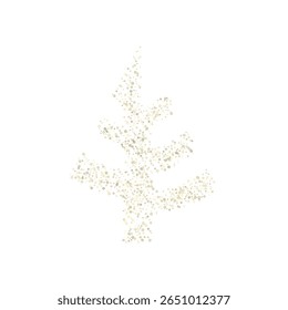 Christmas tree. Gold Glitter Stars. Luxury Shiny Confetti. Scatter little sparkle. Flash glow element. Random magic tiny light. Stellar fall white background. New Year, Christmas Vector illustration.