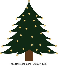 Weihnachtsbaum mit goldenen Bälle