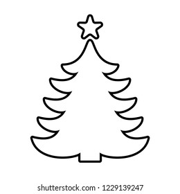 Christmas tree graphic art design. New Year fir tree. Vector and illustration