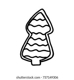Christmas tree. Graphic icon.