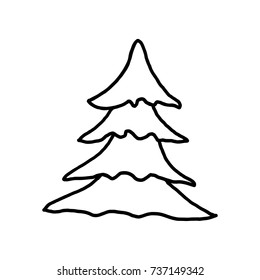 Christmas tree. Graphic icon.