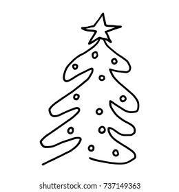 Christmas tree. Graphic icon.