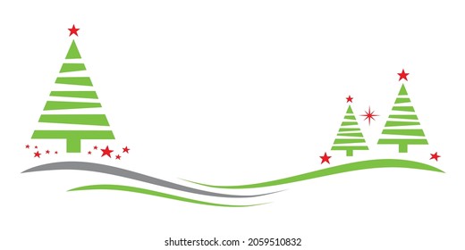 Christmas tree graphic in vector quality.