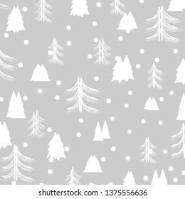 christmas tree gray background.