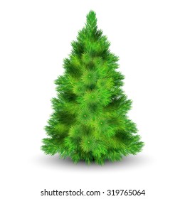 Christmas tree with green branches for decorating the house realistic vector illustration 