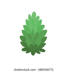 Árbol de Navidad. El árbol es verde. Ilustraciones vectoriales aisladas.