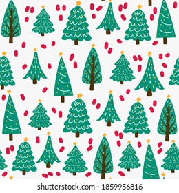 Christmas tree green, seamless pattern background.