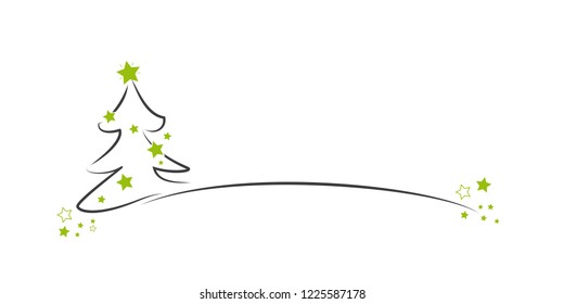 christmas tree with green stars