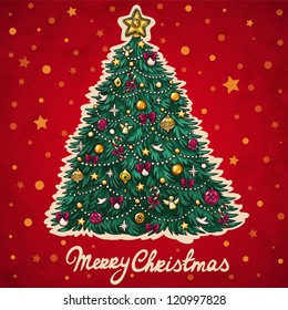 Christmas tree greeting card