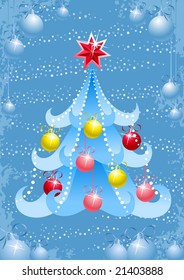 The Christmas Tree. Greeting card