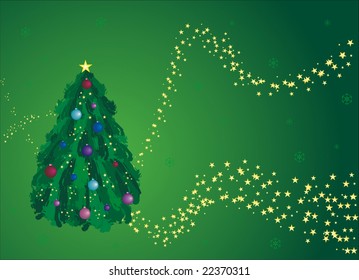 Christmas tree greeting card