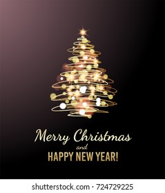 Christmas tree greeting card