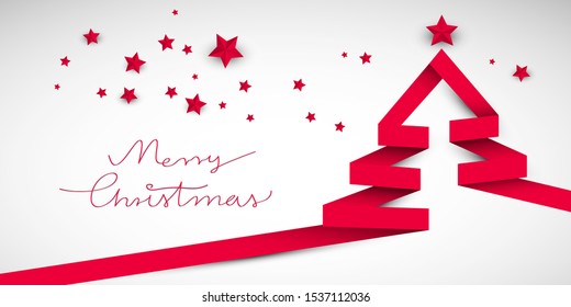 Christmas tree. Greeting card vector.