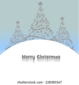 Christmas tree greeting card vector
