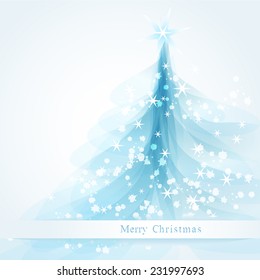 Christmas tree. Greeting Card. Vector illustration.
