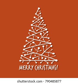 Christmas tree, greeting card for your design