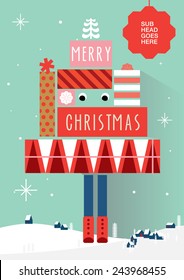 Christmas Tree Greetings/ Christmas invitation/ Exchange Gift party