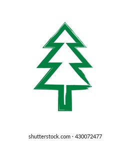 Christmas tree grunge silhouette