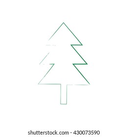 Christmas tree grunge silhouette