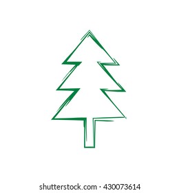 Christmas Tree Grunge Silhouette Stock Vector (Royalty Free) 430073614 ...