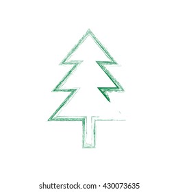 Christmas tree grunge silhouette