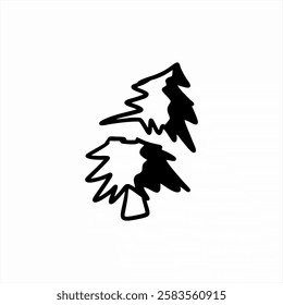 Christmas Tree Hand Drawing Illustration