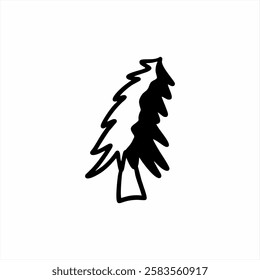 Christmas Tree Hand Drawing Illustration