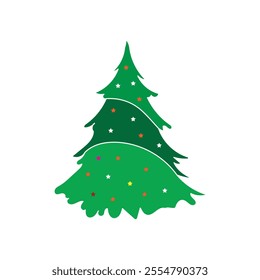 Christmas Tree Hand Drawing Vector Illustration Design 4