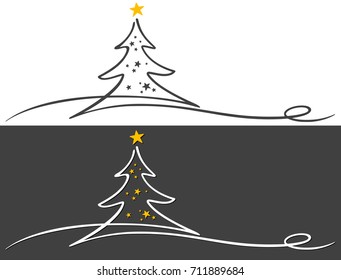 Christmas tree / Hand drawn