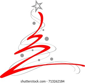 Christmas tree / Hand drawn