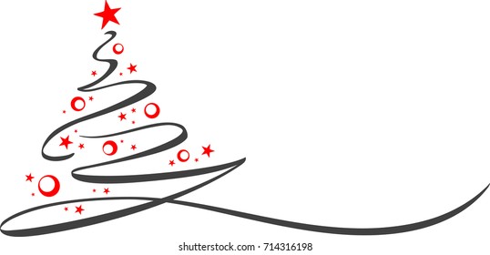 Christmas tree / Hand drawn