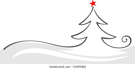 Christmas tree / Hand drawn