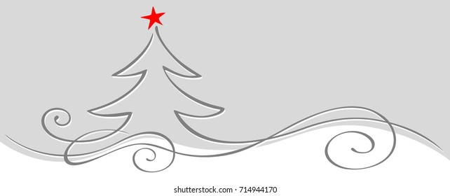 Christmas tree / Hand drawn
