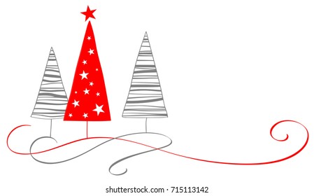 Christmas tree / Hand drawn