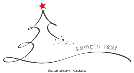 Christmas tree / Hand drawn