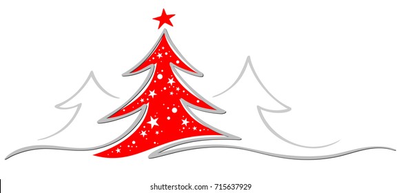 Christmas tree / Hand drawn