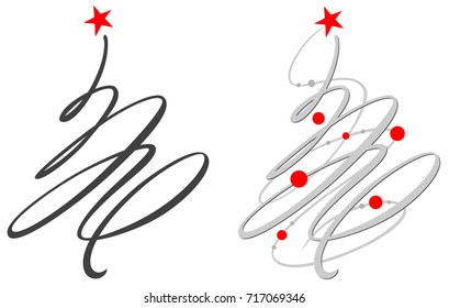 Christmas tree / Hand drawn