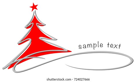 Christmas tree / Hand drawn
