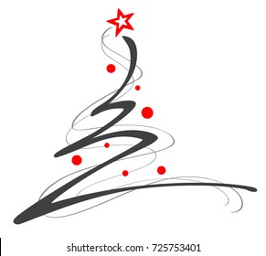 Christmas tree / Hand drawn