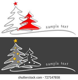 Christmas tree / Hand drawn
